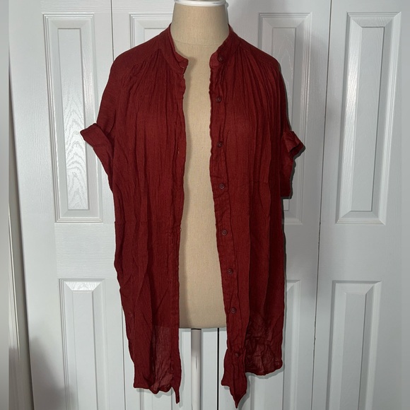 Silence + noise button up flowy shirt 🧡 - Picture 5 of 14